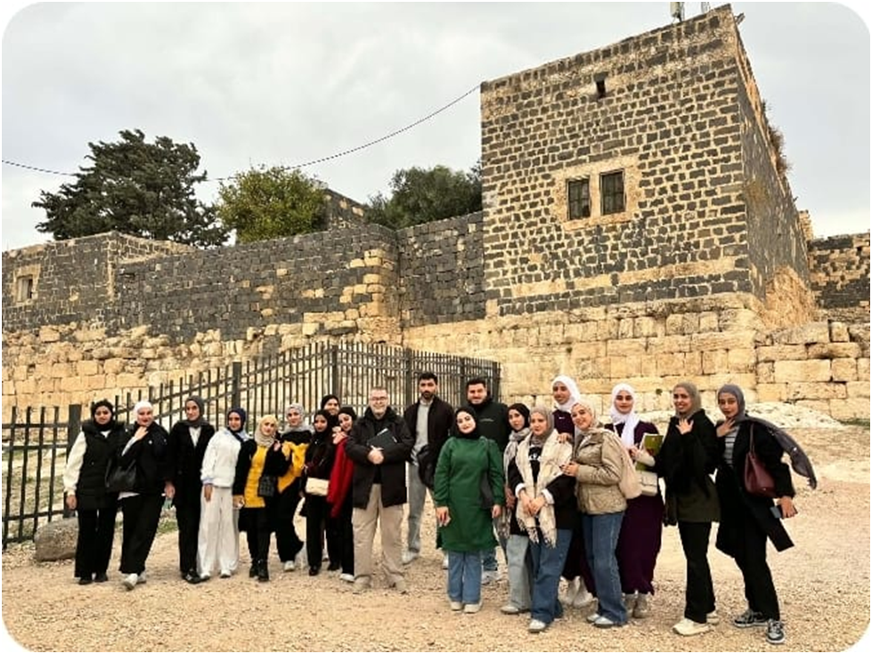Department of Earth and Environmental Sciences at Yarmouk University Organizes Scientific Field Trip to Umm Qais Archaeological Site